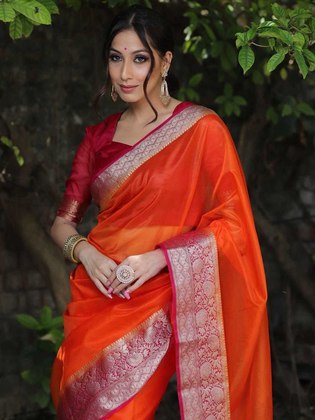 YNF ORGANZA RDM SOLID WHOLESALE SAREES MANUFACTURER